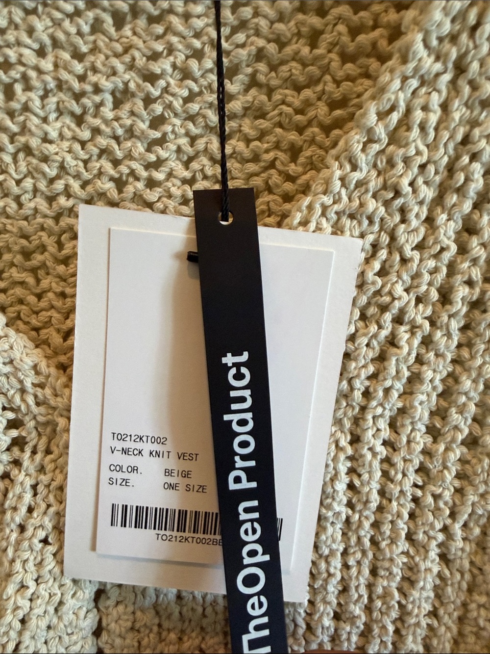The Open Product Cream Knit Vest - Picture 2 of 5